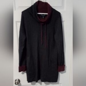 Cynthia Rowley Charcoal and Burgundy Mini Dress